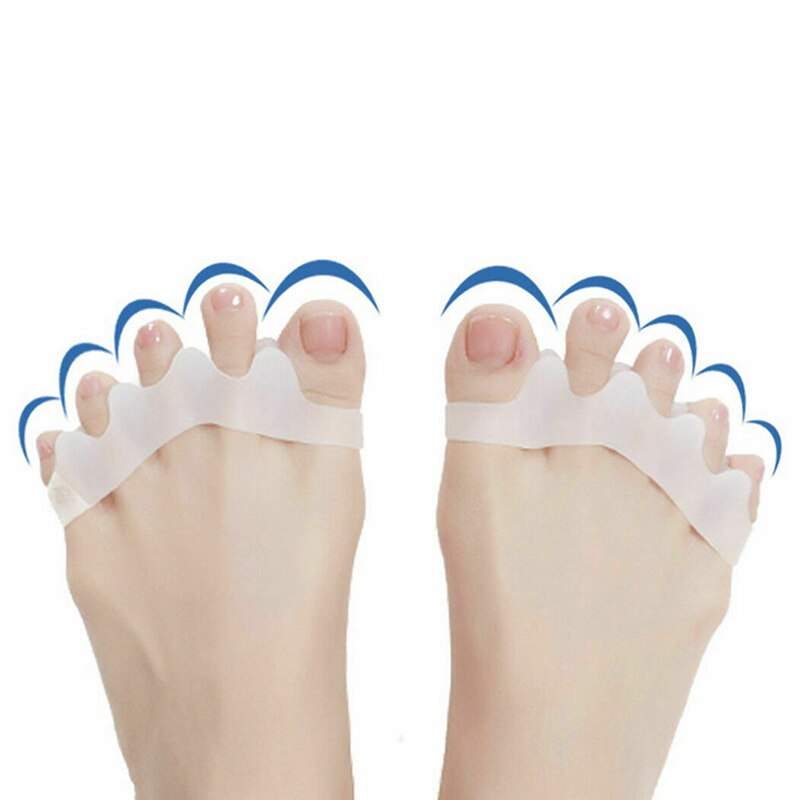 2 pièces Orteils Séparateurs D'orteil de Gel de Silicone Correcteur Orthèses Civières Aligner Correcte Les Orteils Qui Se Chevauchent directe
