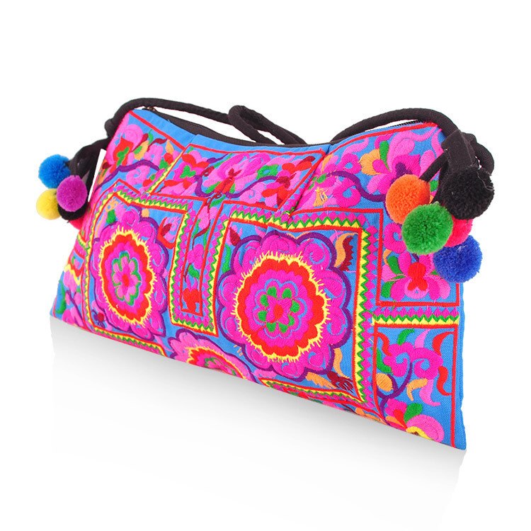 Mode Creatieve vintage Borduurwerk boodschappentassen! Leuk Bohemian Bloemen Lady Schouder & Crossbody tassen Nationale Canvas Carrier: 2