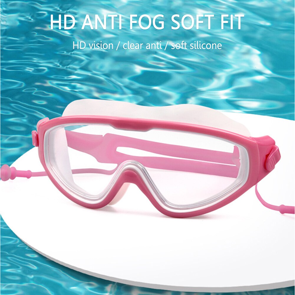Lunettes de natation pour adultes et enfants, grand cadre, étanche, Anti-buée, HD, , équipement de Protection des yeux