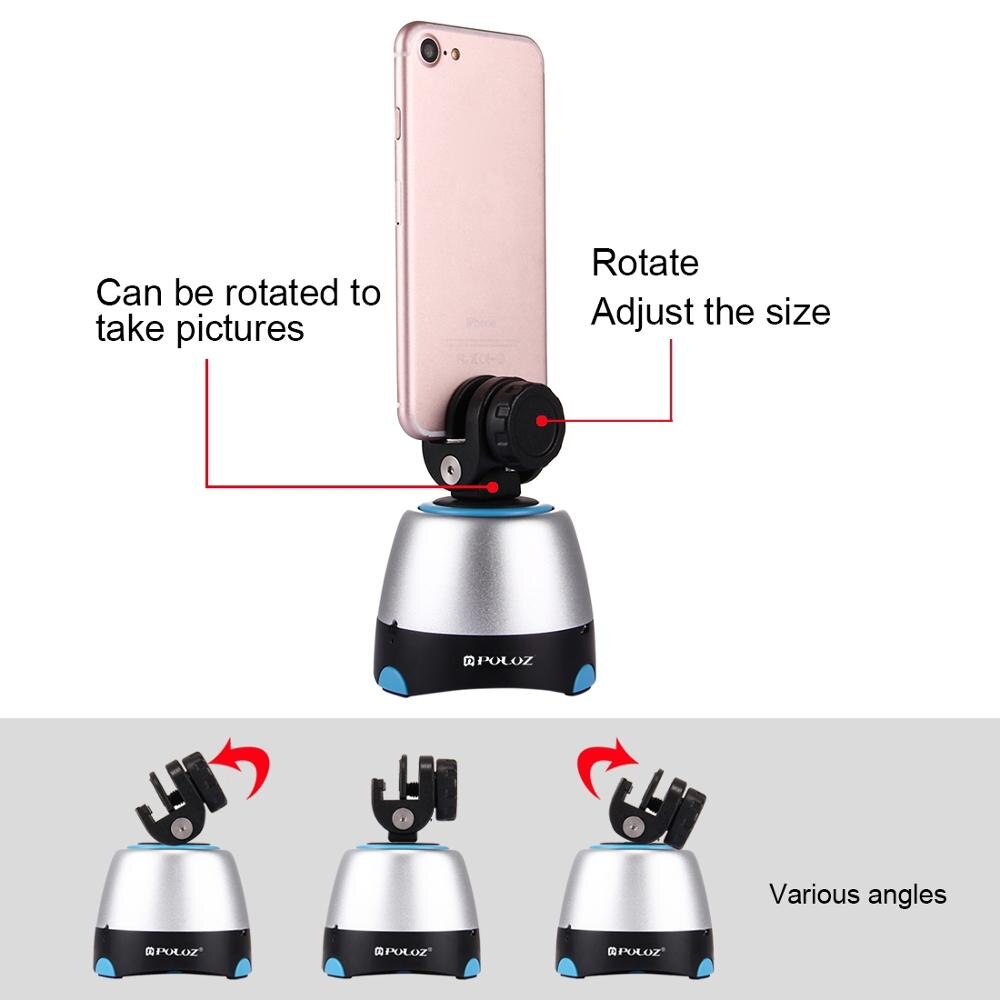 PULUZ Phone Mount Metal Clamp for 360 Degree Rotation Panoramic Head LED Light Clip Holder Tripod for Smartphone / GoPro / DSLR