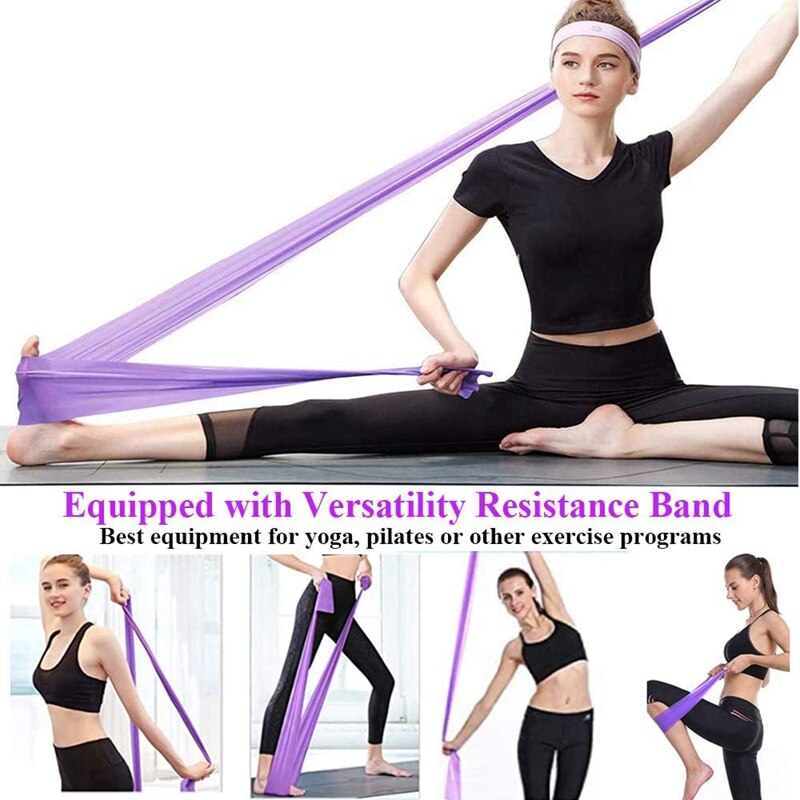 Pilates Bar Kit with Resistance Bands Foot Loop Yoga Pilates Exercise Stick for Home Gym Workout Pilates