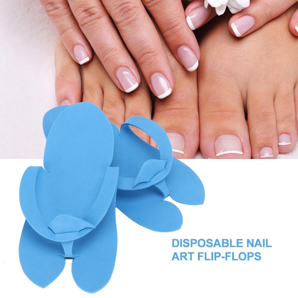 12 Pairs Disposable Spa Pedicure Slippers Nail Art Salon Home Sandals Flip-Flops 42 Portable Soft Flip-Flops Tools for hotels