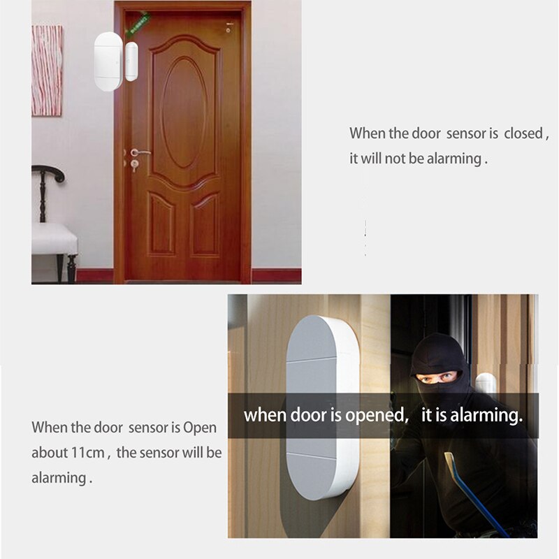 Wireless Warning Alarm Wireless Door Sensor Magnetic Sensor Burglar Security Window Sensor With Remote Controller Alarm System