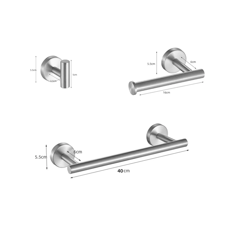 Silver Bathroom Hardware Set 304 Stainless Steel Towel Rack Toilet Paper Holder Liquid Soap Holder Towel Bar Toilet Accessories: Pink