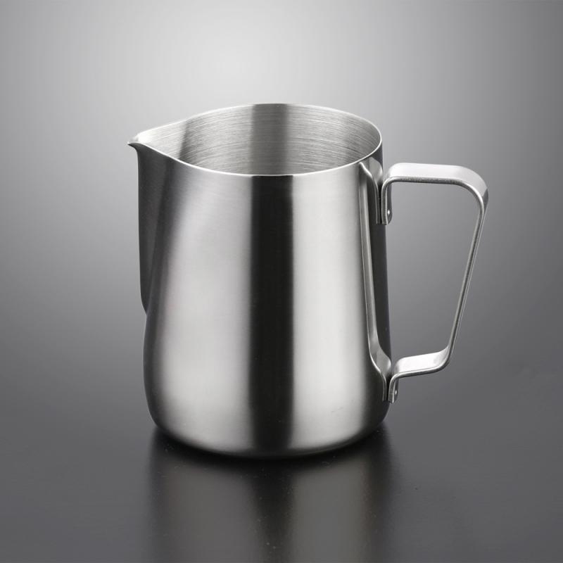 Pot à mousse de lait en acier inoxydable, échelle interne, pour café, Macchiato, Cappuccino, Latte, pichet d'art, tasse à lait: 200ml