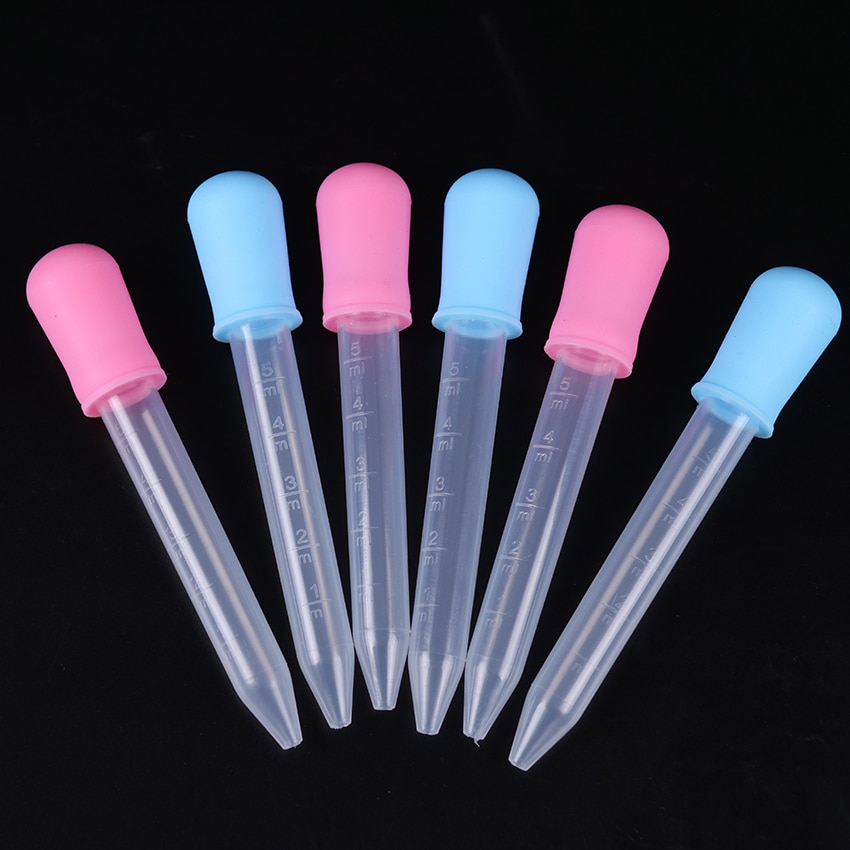 1pc 5ml klar silikone børn medicin foder dråber dimitteret pipette flydende mad dråber skole lab forsyninger