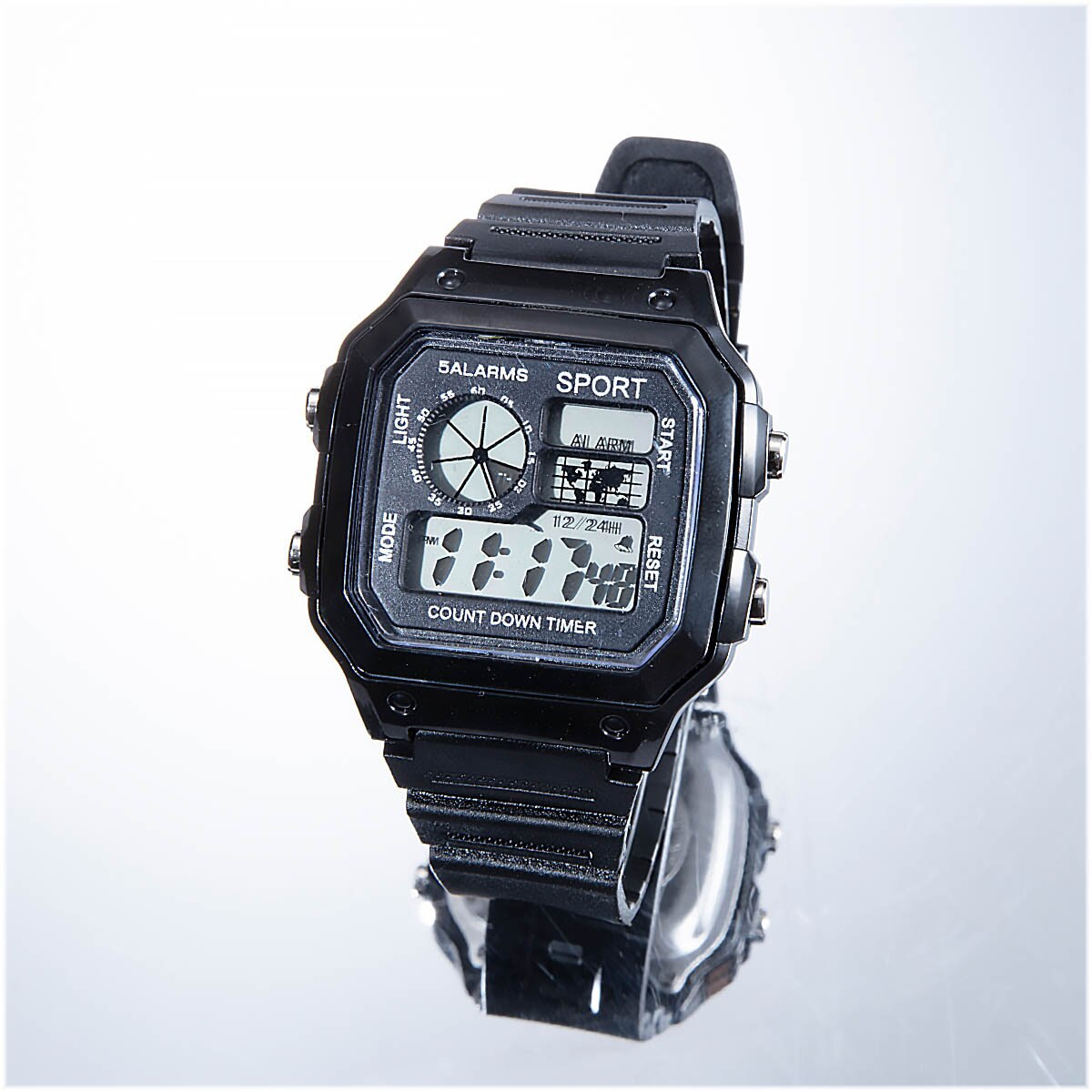 Digitale Man Horloge Casual Sport Digitale Horloge Voor Man En Kid Camouflage Waterdichte Creatieve Klok Kid Led Lichtgevende: black