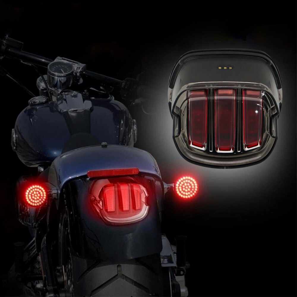 Qiilu Led Achterlicht Rook Lens Cbr600rr 1000rr Qiilu Motor LED Achterlicht - Rookkleurige Lens, Geïntegreerde Rooklens Achterlicht