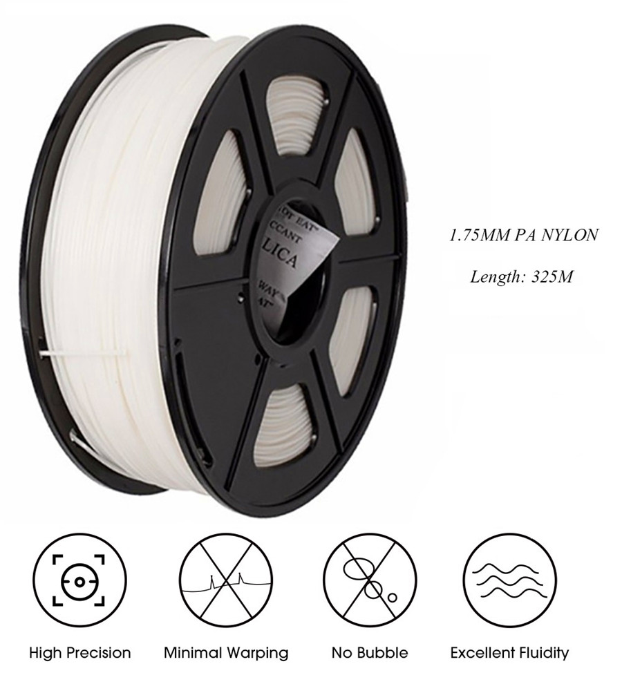 PA Nylon – Filament pour imprimante 3D, haute résistance à la traction, 1.75mm 1KG/500g/250g, bonne flexibilité, matériau d&#39;impression 3D