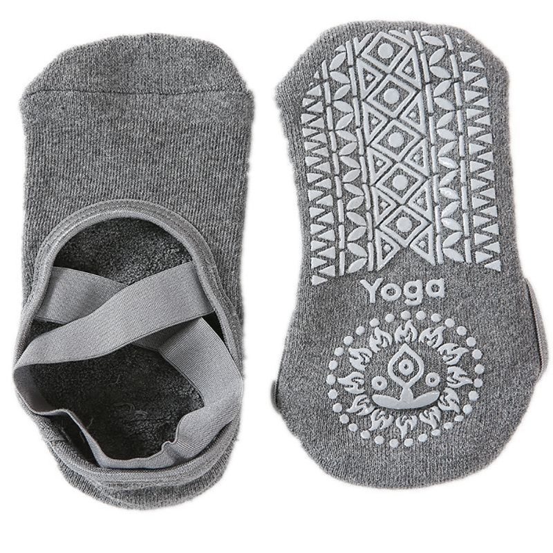 Women Bandage Yoga Socks Anti-Slip Quick-Dry Damping Pilates Ballet Socks Good Grip Women Cotton Socks Fitness Gym