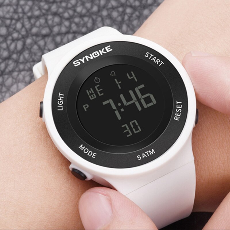 Synoke Horloges Mannen Led Digitale Horloge Man 50M Waterdicht Outdoor Sport Horloges Klok Met Band Relojes Hombre
