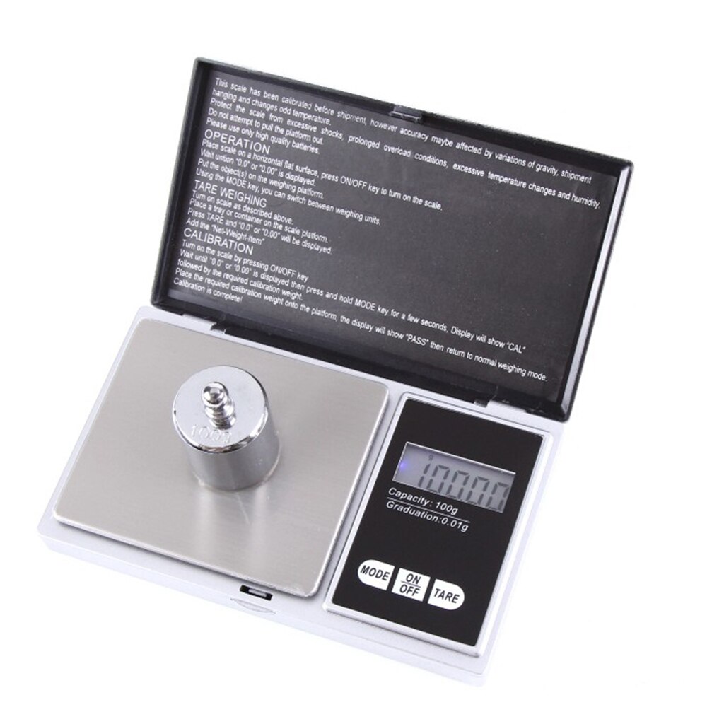 Mini Digital Scale Electronic Pocket Jewelry Gram Balance Scale Silver