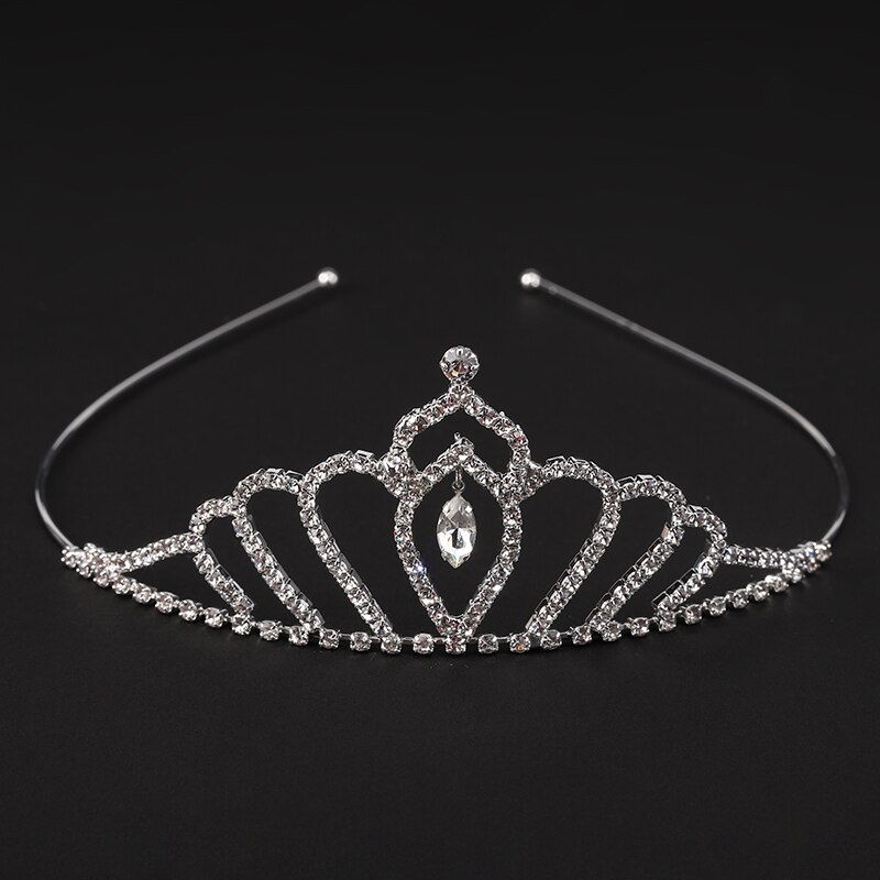 AINAMEISI Crystal Princess Crown Girls Tiaras Hair Accessories Rhinestone Bridal Headband Women Wedding Hair Jewelry: 6
