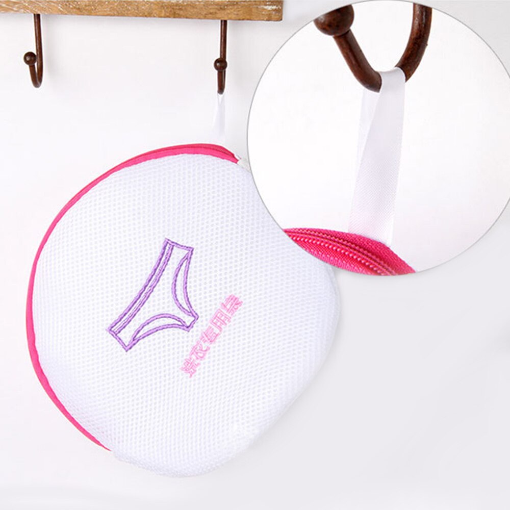 Vasketøjstaske broderet polyester bh lingeri special vaskepose vasketøjskurv taske maskinvaskbart mesh