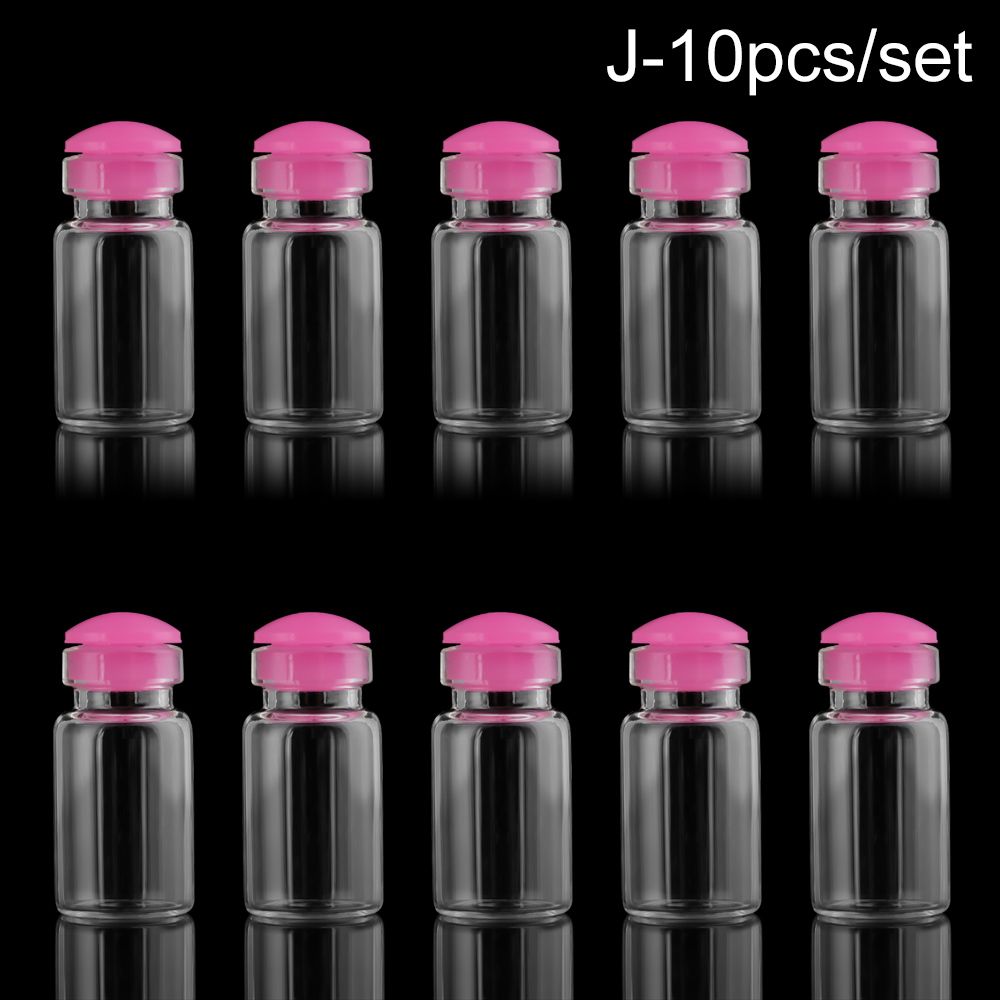 Rainbow Wishing Bottles Home Decor Mini Small Drift Bottle Message Vials Ornaments DIY Containers Glass Jars Decoration: 10pcs-J