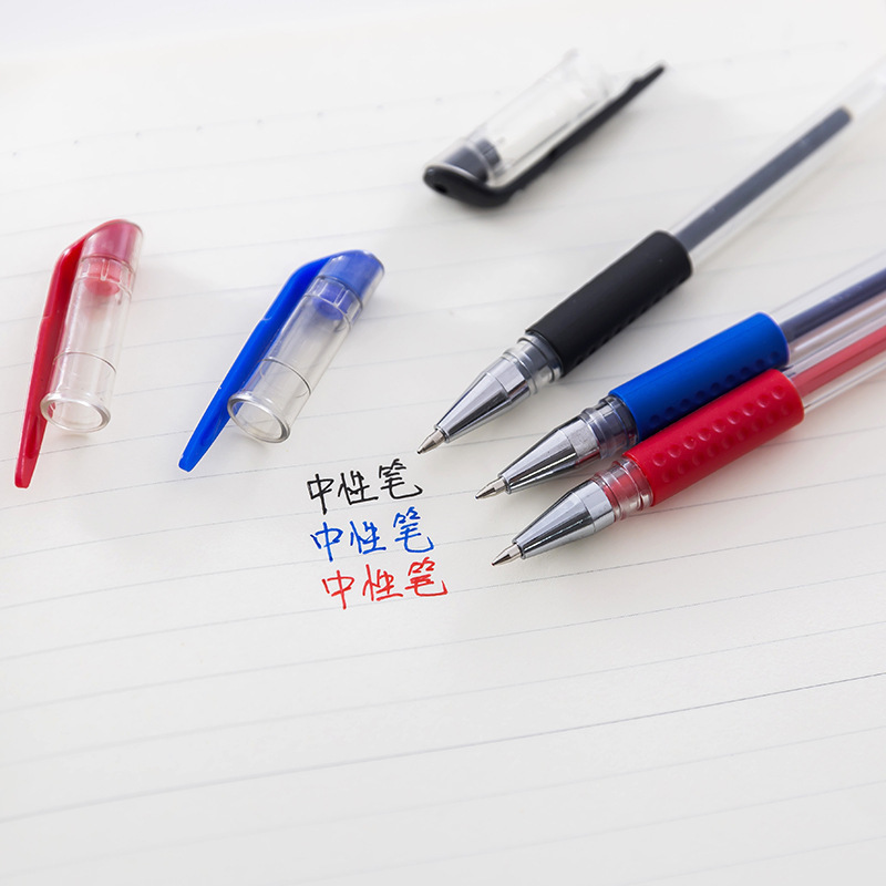 Gel Pen Set Black Blue Ballpoint 0.5 mm Refills Cute School & office writing pens supplies Kawaii Korean Stationery