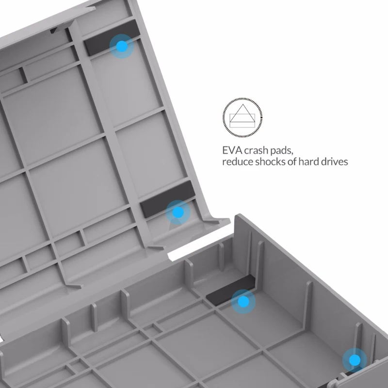 ORICO 3,5-Zoll-Schutzhülle für tragbare Festplatten, externer Aufbewahrungskoffer für Festplatten mit wasserdichtem und stoßfestem Festplattenkoffer