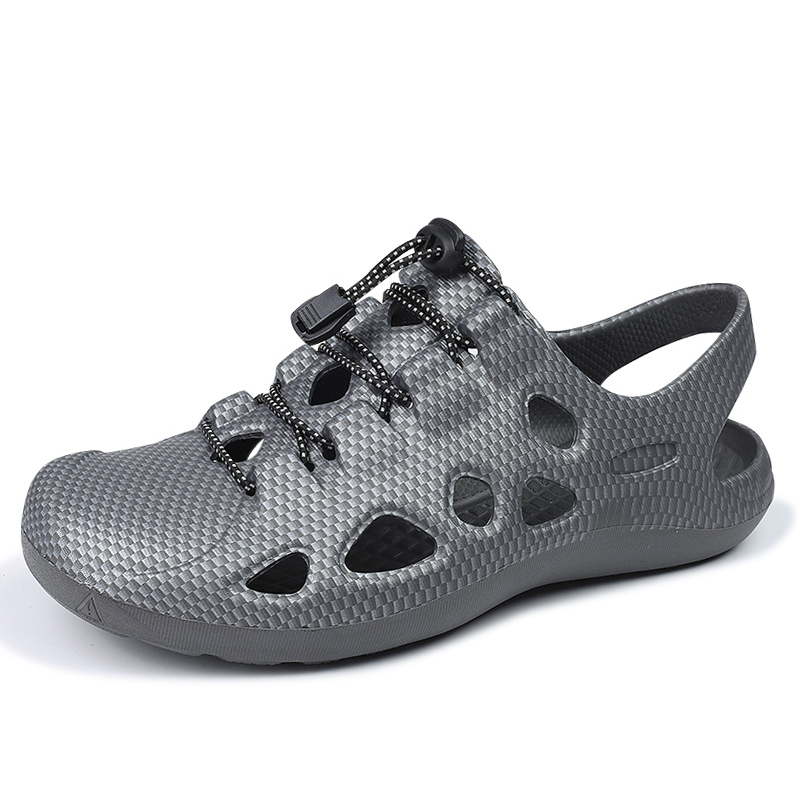 Sandali estivi uomo sandali Casual leggeri di alta qualità scarpe da ospedale con memoria morbida uomo Slip On Beach pantofole da acqua Zapatos Hombre: gray / 7.5
