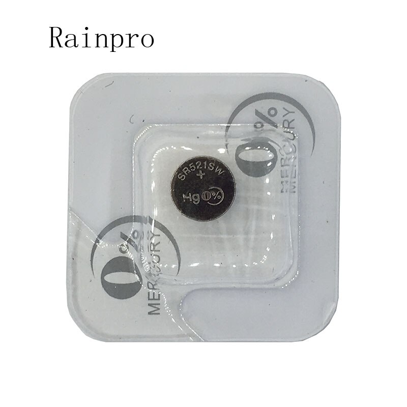 Rainpro 5 stks/partij SR521SW SR521 AG0 LR69 379 1.55V button batterij Sliver mobiele