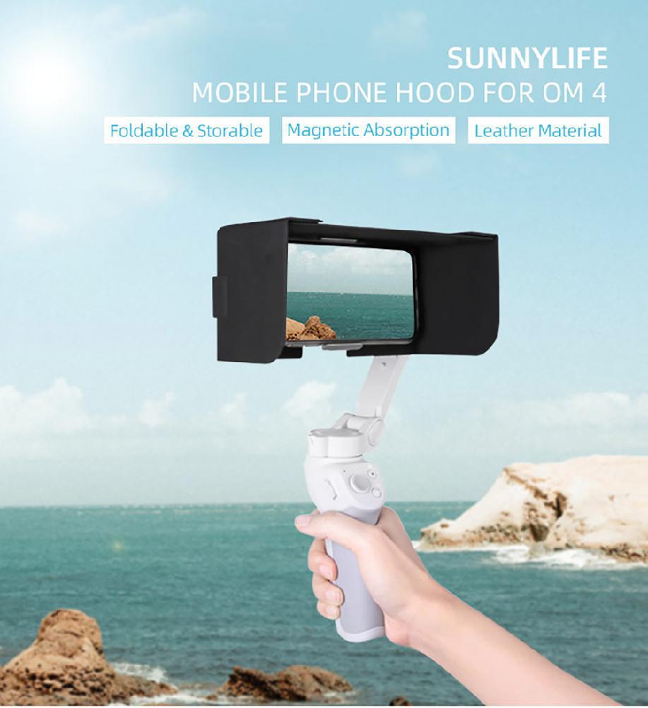 Mobile Phone Hood Foldable Magnetic Leather Hood Sunshade for OM 4