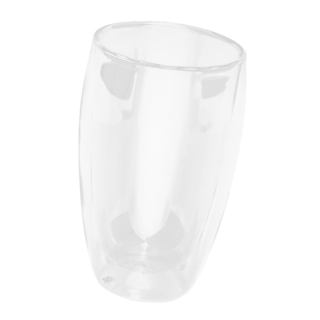 Dobbeltvægget lag varmeisoleret glas robust klart vandglas kaffekrus gennemsigtig varmebestandighed
