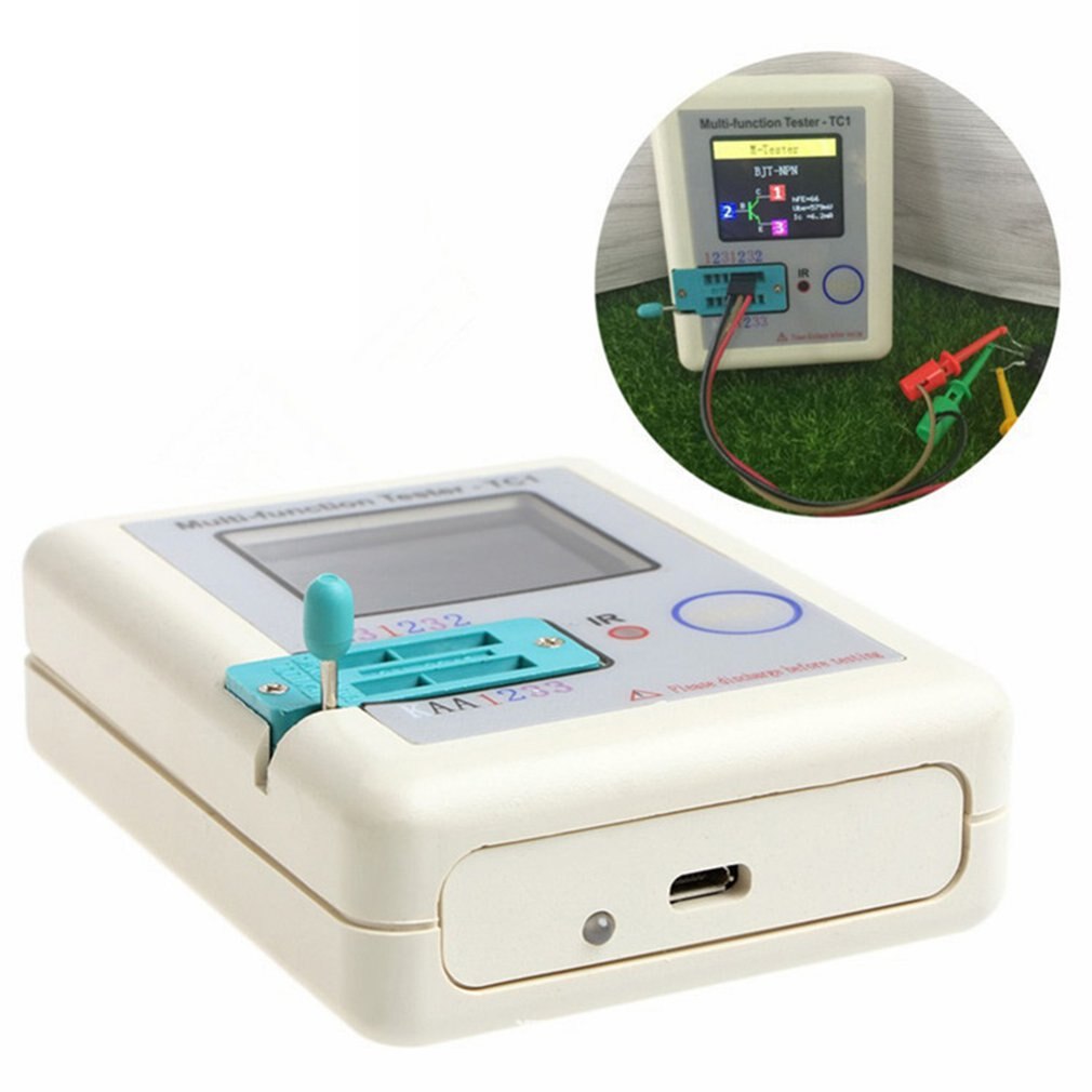 Multifunctional Transistor Tester Lcr-Tc1 Full Color Graphic Display With Battery Tft Diode Triode Capacitance Meter Test Meter