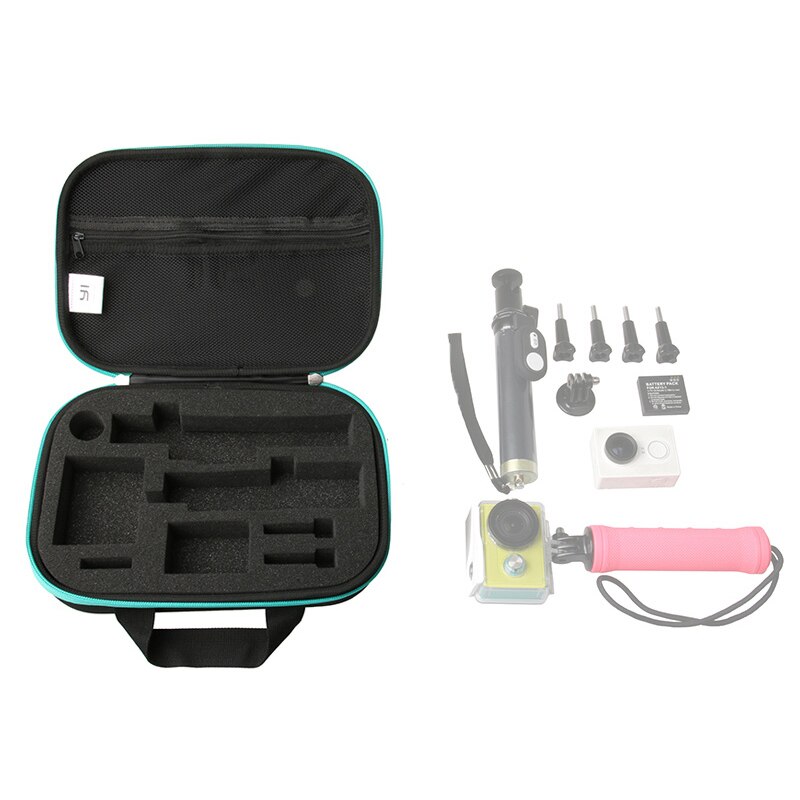 Yi bluethooth controle remoto selfie vara monopé saco de armazenamento caso para xiaomi yi xiaoyi 4k lite mijia esportes acessórios da câmera