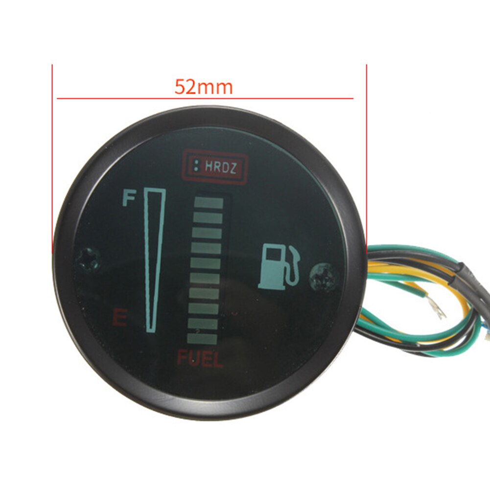 12V DC 52mm Spared Clear Tank Clock For Car Motorcycle Fuel Gauge LED Display Level Sensor Universal Modified Lightweight