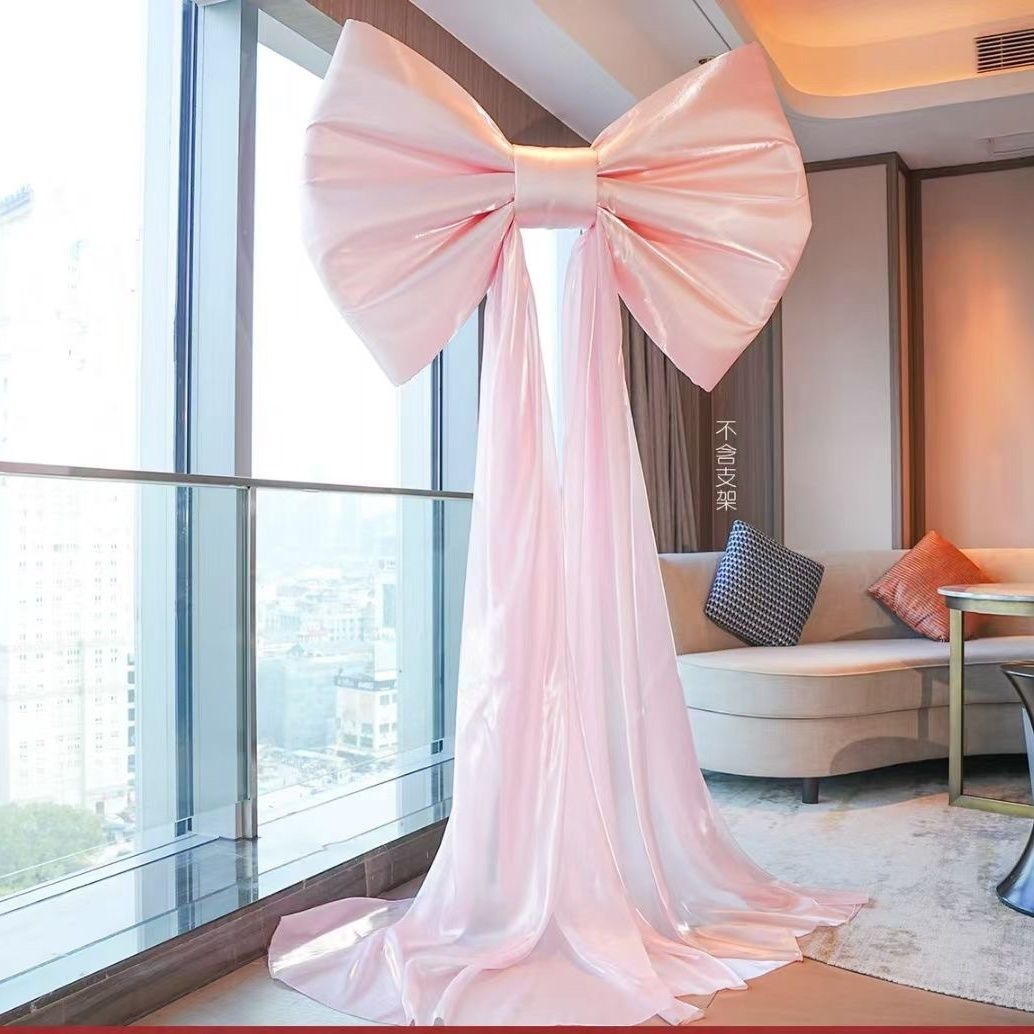 Giant Pink Bow Wall Decor Large Ribbon Wall Decor For Room Decor Party Wedding Booth Event Stage Background Display Christmas