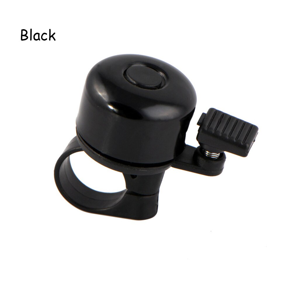 1pc 4 farver cykel klokke horn lyd alarm sikkerhed cykling beskyttende udendørs cykel styr metal klokke ringe cykel tilbehør: Sort