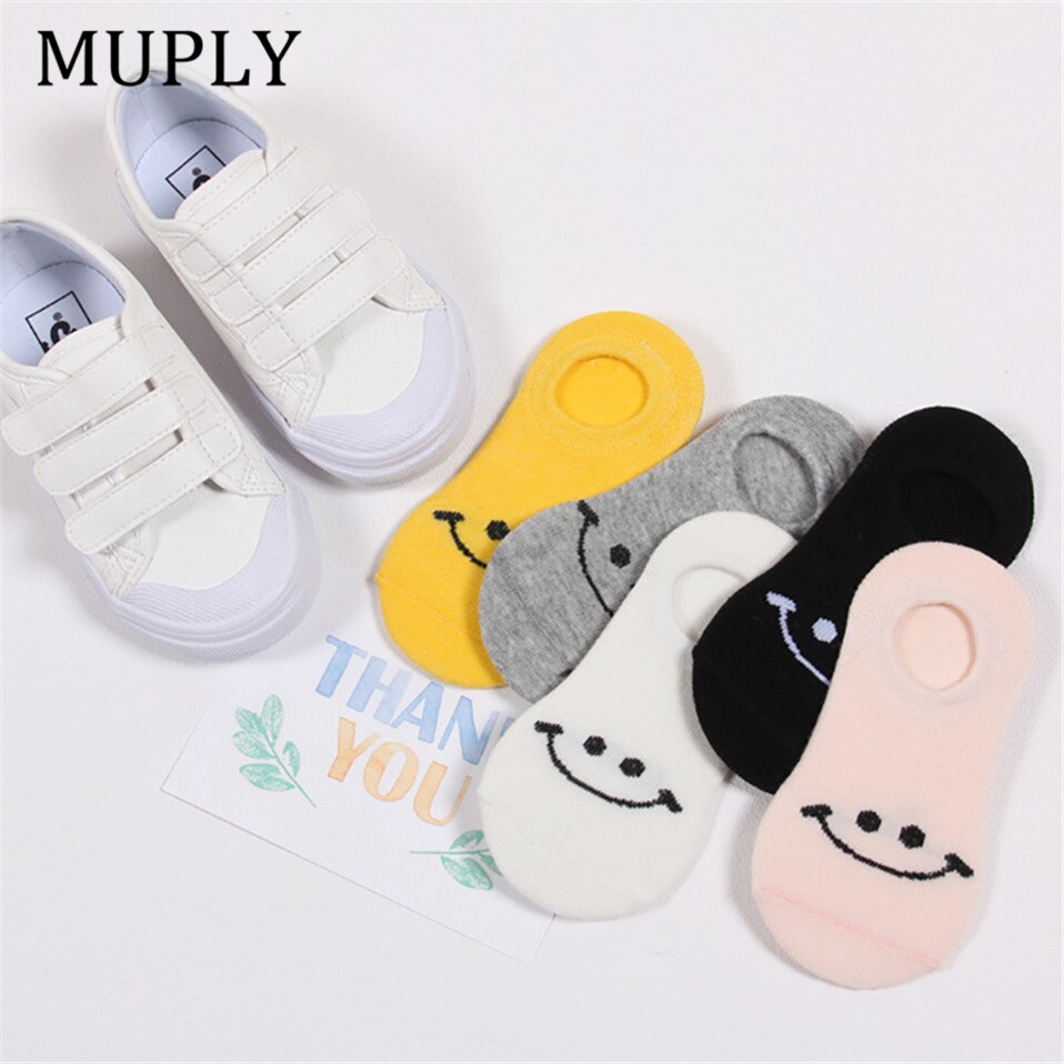 MUPLY Baby Socks Infant Cotton Socks Baby Girls Boys Meais 0-2 years Toddler Newborn Animal Print Short Socks 5 Pairs/Lot Sokken