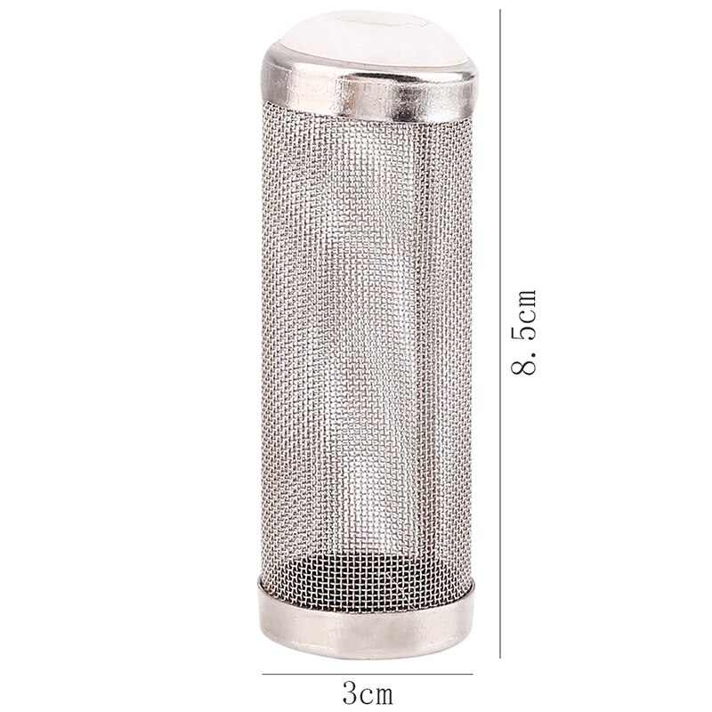Rustfritt stål filterinnløpskasse / mesh / rekegarn sett spesiell rekesylinder filterinnløp innløp beskytter akvarietilbehør: 16mm