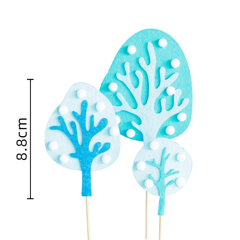 Polar Bear Theme Cake Topper for Home Happy Birthday Merry Ice and Snow Party Ornaments Dessert Baking Decorations Supplies: 10