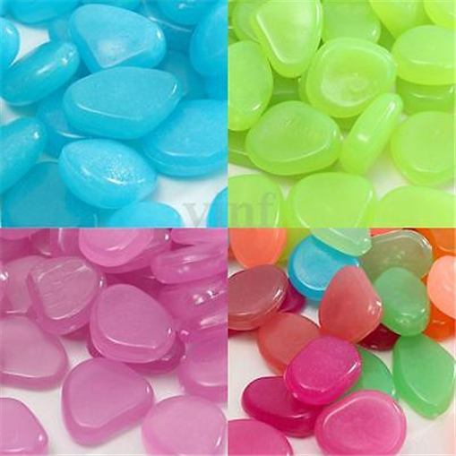 50 sztuk świecące w ciemności kamienie kamyczki chodnik głaz ryba czołg akwarium ogród dekoracji kulki