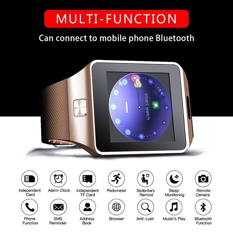 Bluetooth  dz09 smart ure til mænd relogio android smartwatch telefon fitness tracker reloj smart ure subwoofer armbåndsur