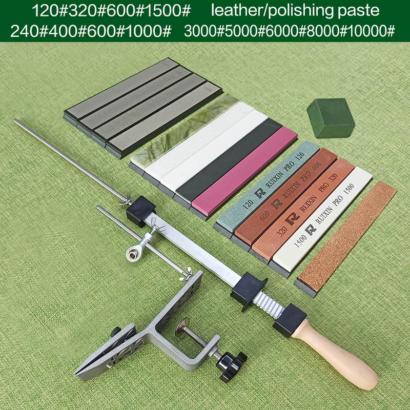 Kitchen Knife Sharpener Whetstone Multifunction Fixed Angle Sharpening System Apex Edge Honing Tools kit: GT 4Y 4J 5P PG