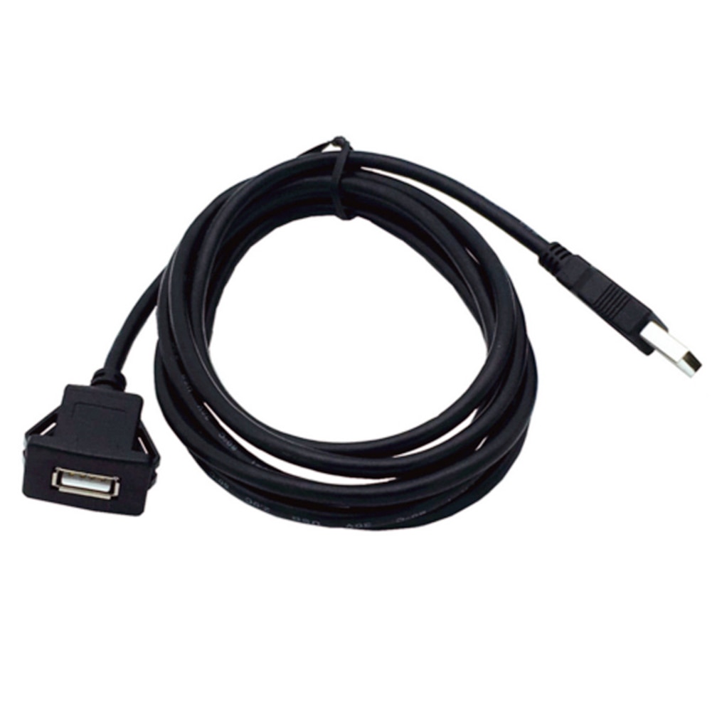 Flush Mount USB 2.0 Spare Part Dash Board For Laptop Transfer Male To Female Socket Panel Square Round Car Extension Cable