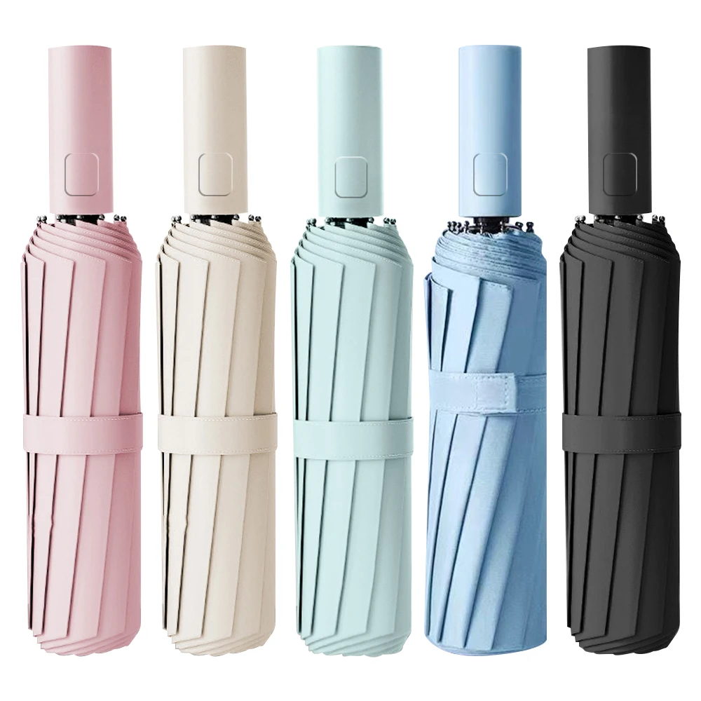 Parapluie renforcé à 24 os, parapluie d'affaires solide et Durable résistant au vent pour hommes, parapluie de protection solaire Anti-UV pour femmes ensoleillé
