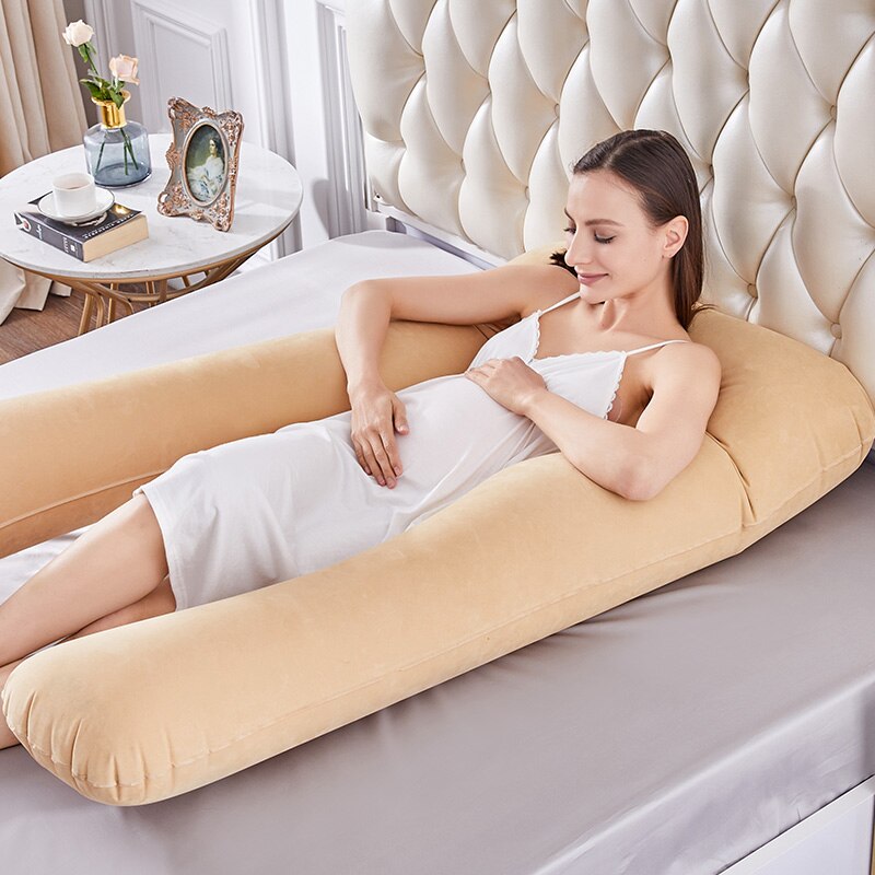 U Vorm Slapen Ondersteuning Kussen Moederschap Zwangerschap Kussen Zwangere Vrouwen Zijkant Dwarsliggers Full Body Side Sleeper Beddengoed Kussens