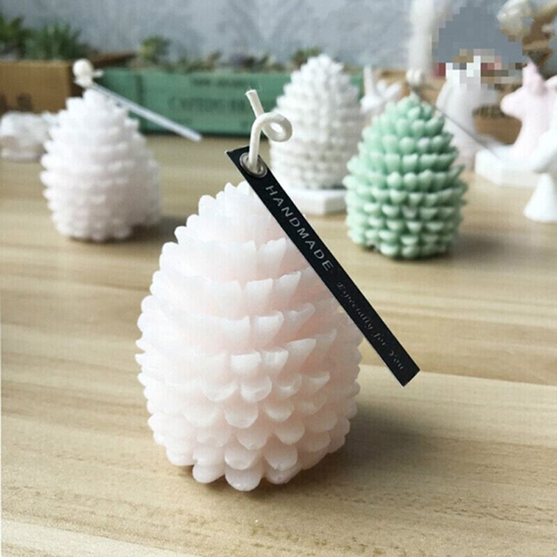 Moule bougie noel arbre de noel pomme de pin flocon de neige bougie Silicone moule