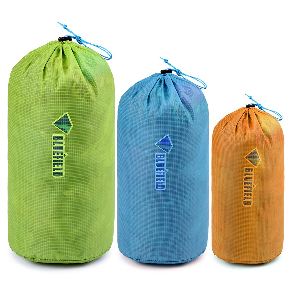 3 stk bærbar svømmetaske udendørs løbebånd opbevaringspose genanvendelig teltpindpose hjemme camping rejse arrangør taske: Stil -1