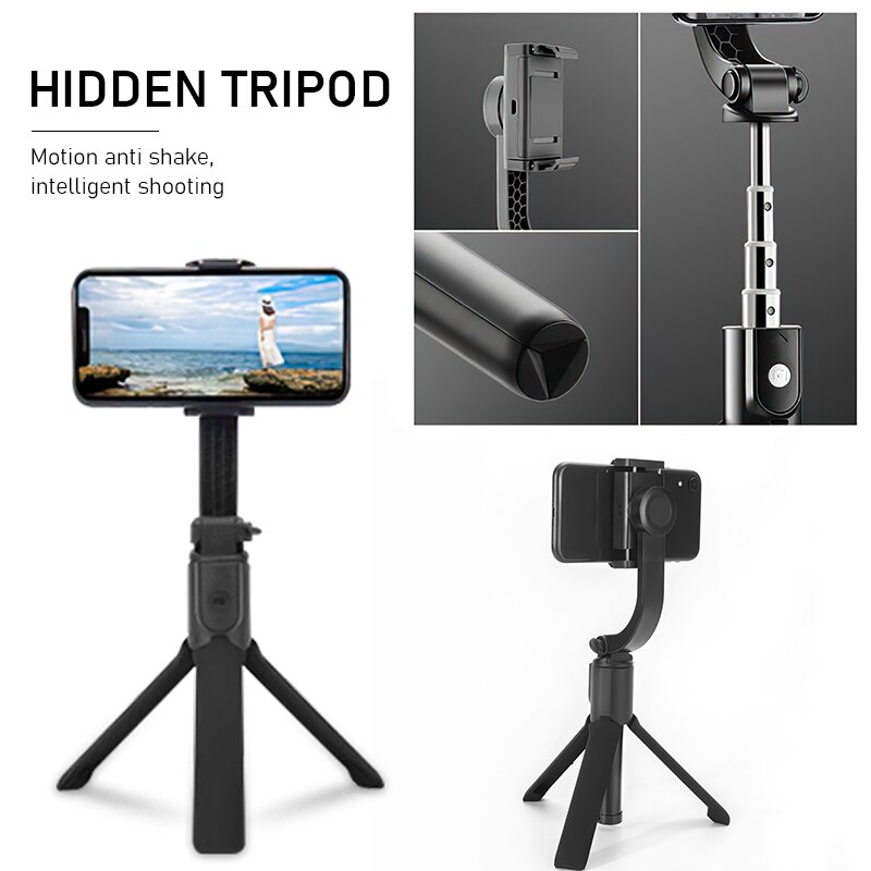 SAMTIAN Handheld Stabilizer Wireless Bluetooth Selfie Stick Gimbal Stabilizer Extended Monopod For Phone Video Shooting Photo