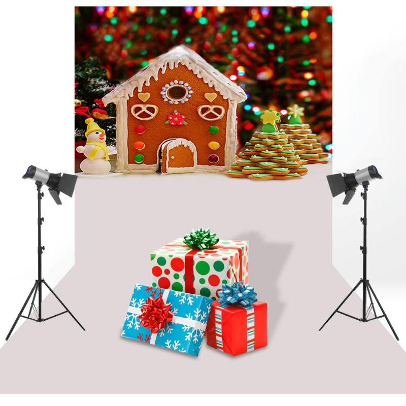 Christmas Tree Backdrop Fireplace Photo Background Snow Ground Wooden Wall Photography Backdrops For Photo Studio Family Decor
