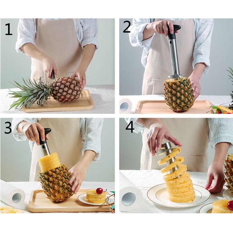 En acier inoxidable outil simple cuisine frugter ananas slicer skræller cutter