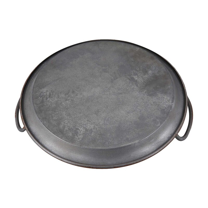 Europæisk retro metalplade med håndtag håndlavede runde smede vintage opbevaring brødbakke boligindretning haven restaurant