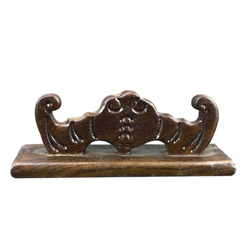 Sculpture Murale Vintage Chinoise – Bois Restauré, Peinture Rouge – Art Suspendu