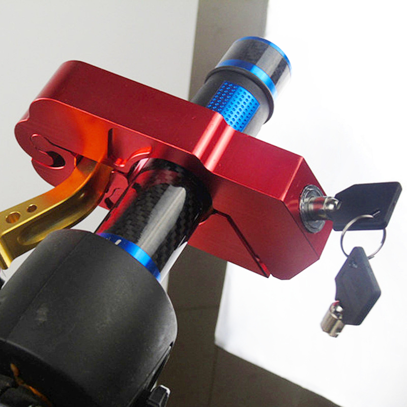 Motorrad Geändert Lenker Schloss Helm Anti-diebstahl Schloss Elektrische Fahrzeug Schmutz Fahrräder Aluminium Legierung Lenker Feste Horn Schloss