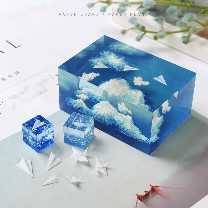3 pcs/lot Different style Resin mini Paper Crane Paper Plane material epoxy mold makeing jewelry filling for DIY jewelry