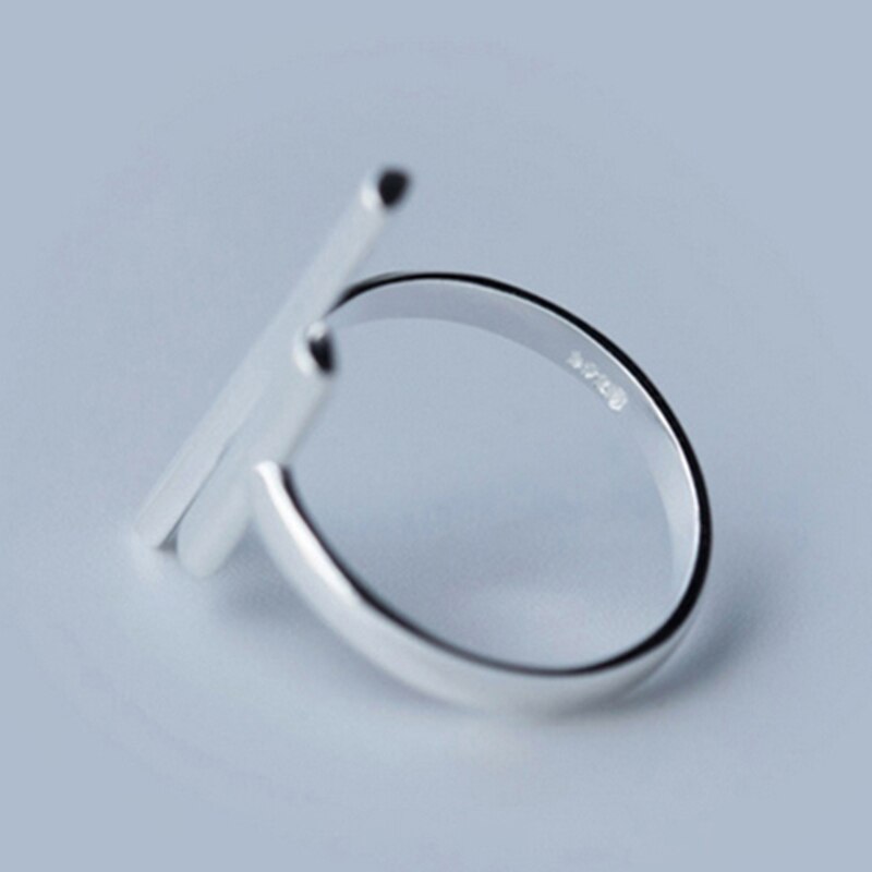 925 sterling sølv bar ring ring til kvinder smykker tilbehør bryllup forlovelsesring fest ringe