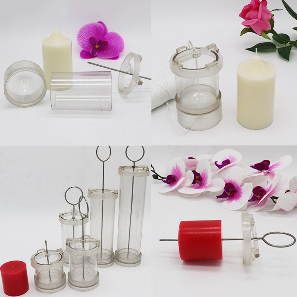 Flat Top Plastic Candle Making Model Flat Top Round Candle Craft Mold DIY Craft Making Candle Accessories Home Decor